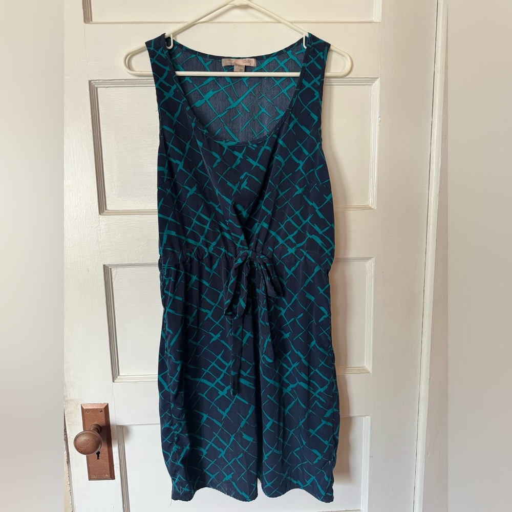 Forever 21 blue and teal large knee length summer dress